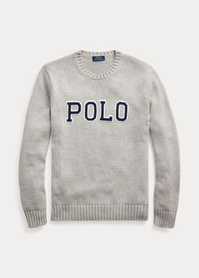 Sueter Polo Ralph Lauren Hombre Grises - Logo Crewneck - SQJYC8702